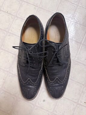 Cole Haan Men's Black Leather Wingtip Oxfords